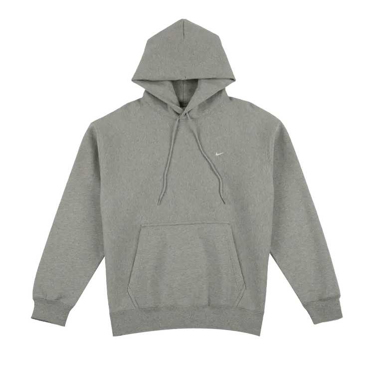 Nike Solo Swoosh Pullover Hoodie 'Dark Grey Heather/Light Smoke Grey/White'