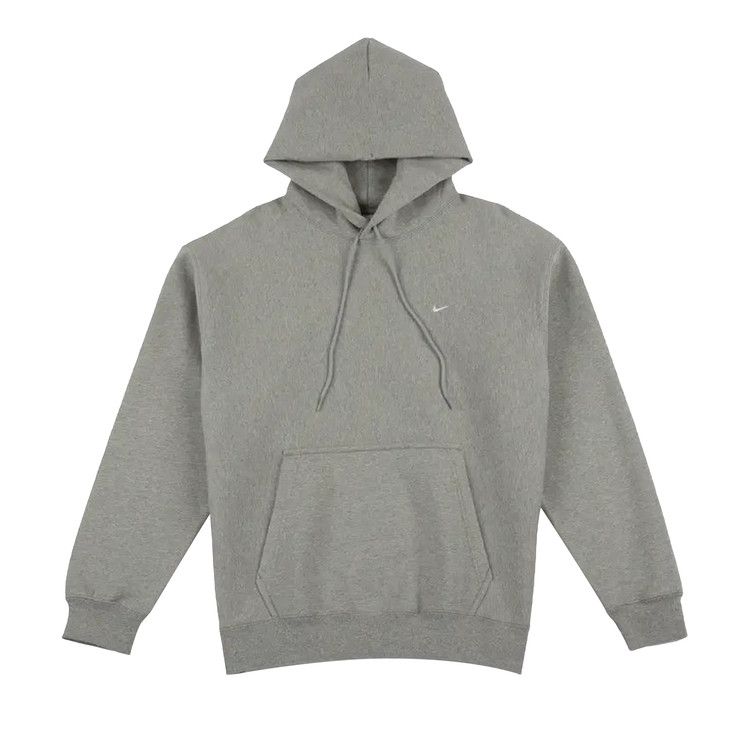 Nike Solo Swoosh Pullover Hoodie 'Dark Grey Heather/Light Smoke Grey/White'