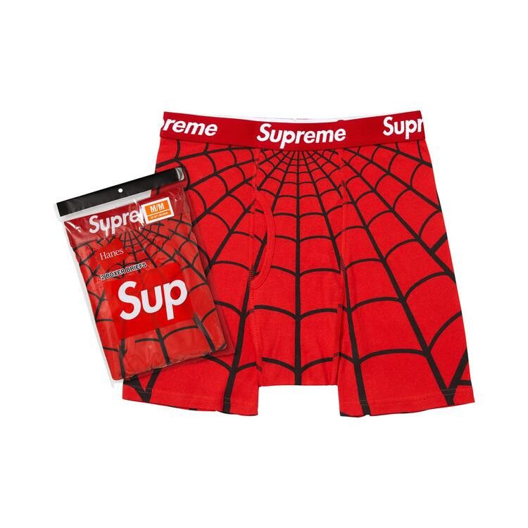 Supreme x Hanes Spider-Man Boxer Briefs (2 Pack) 'Red'