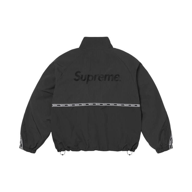 Supreme Logo Taping Track Jacket 'Black'