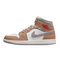 Air Jordan 1 Mid Hemp Fire Red White