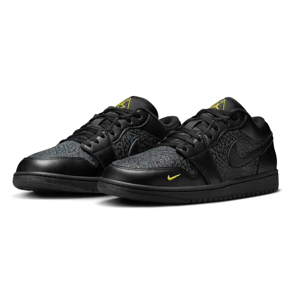 Jordan 1 Low Black Elephant Print
