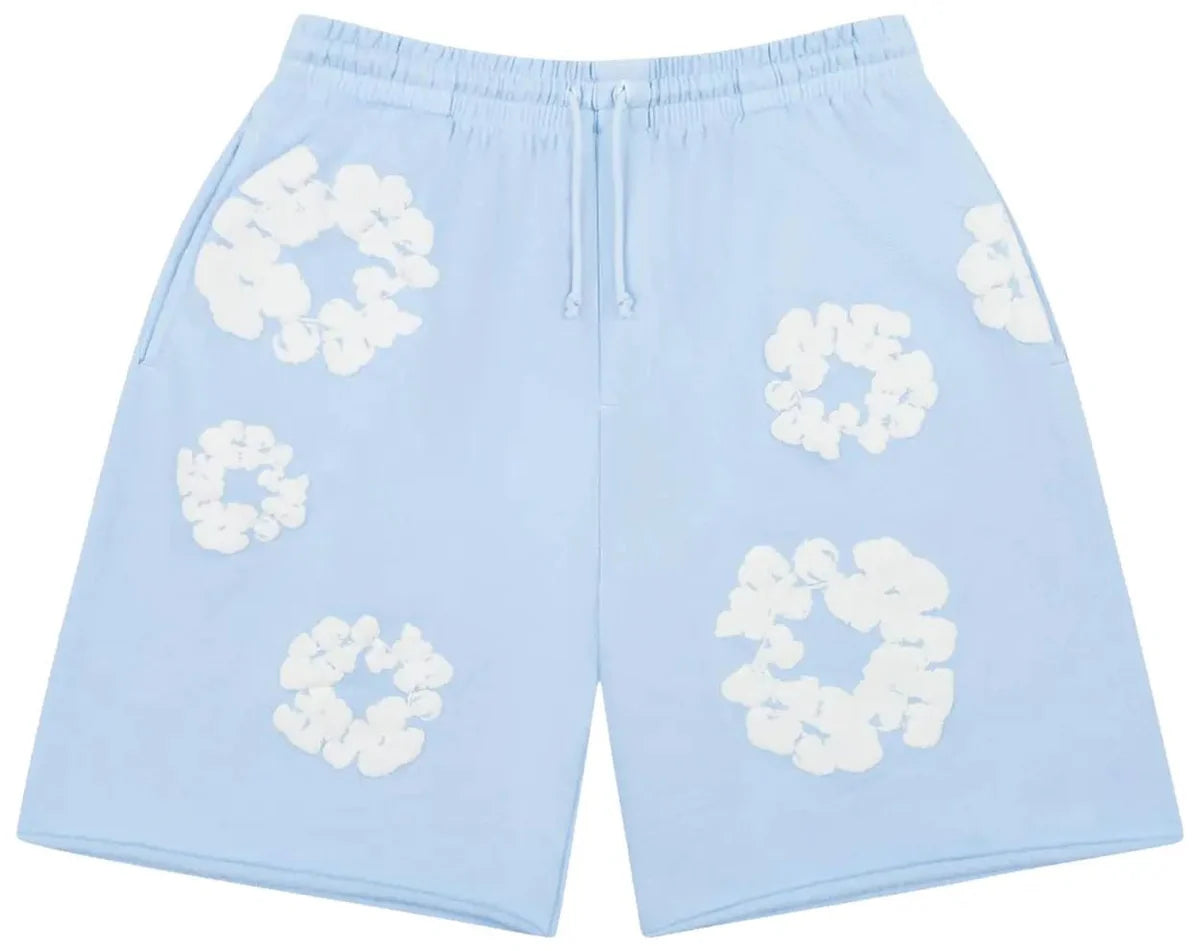 Denim Tears The Cotton Wreath Shorts Powder Blue