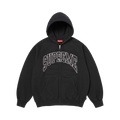 Supreme Cracked Raglan Zip Up Hooded Sweatshirt 'Black'