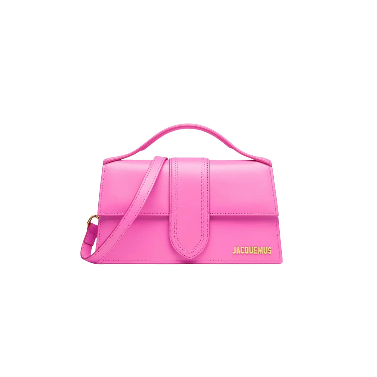 Jacquemus Le grand Bambino Crossbody Strap Handbag Neon Pink