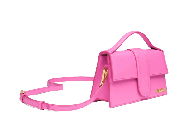 Jacquemus Le grand Bambino Crossbody Strap Handbag Neon Pink