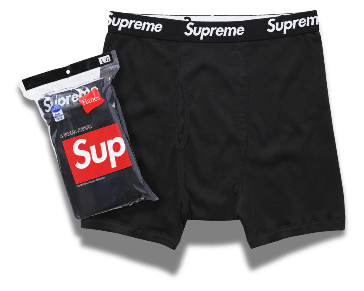 Supreme x Hanes Boxer Briefs (4 Pack) 'Black'