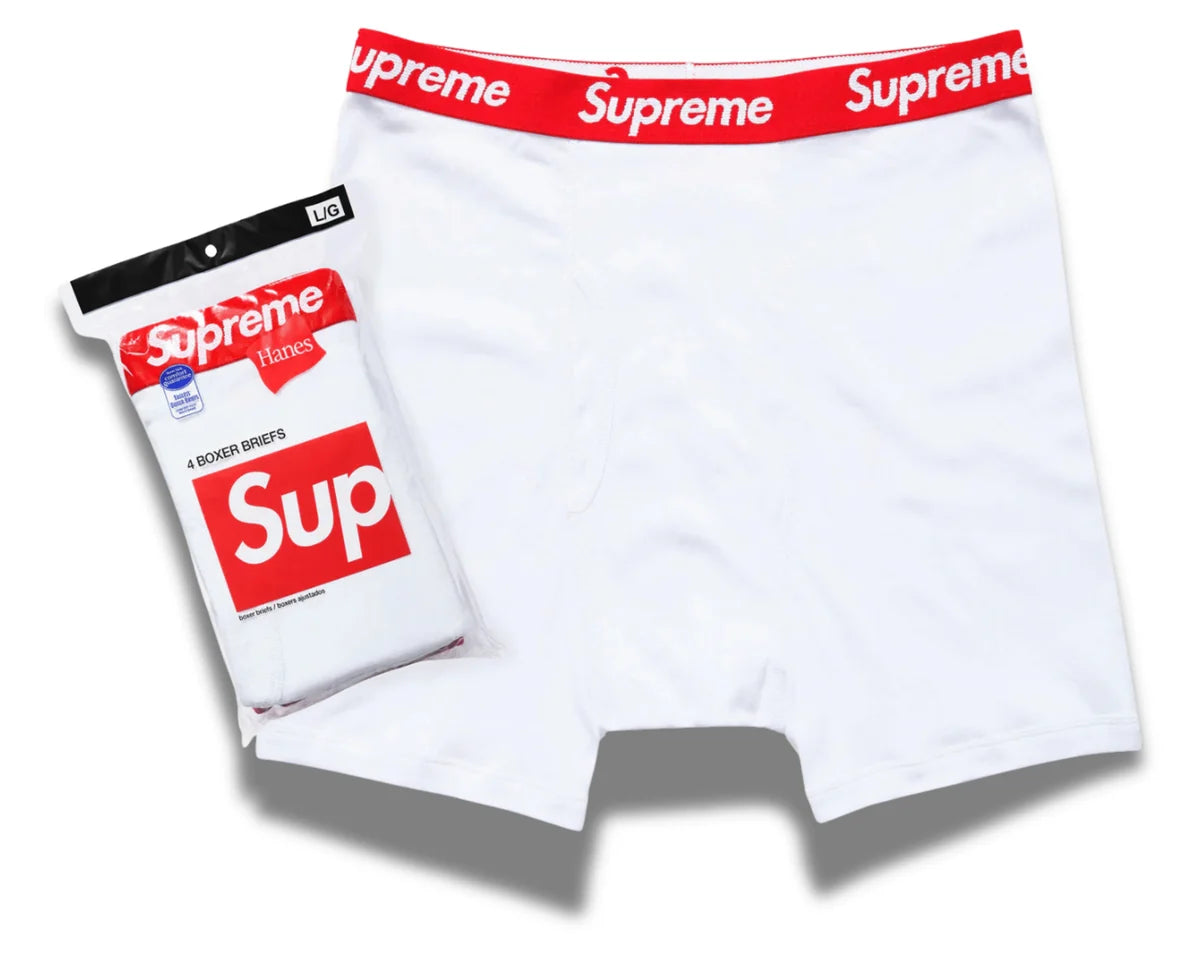 Supreme x Hanes Boxer Briefs (4 Pack) 'White'